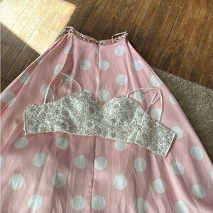 2 piece polkadot dress sparkly